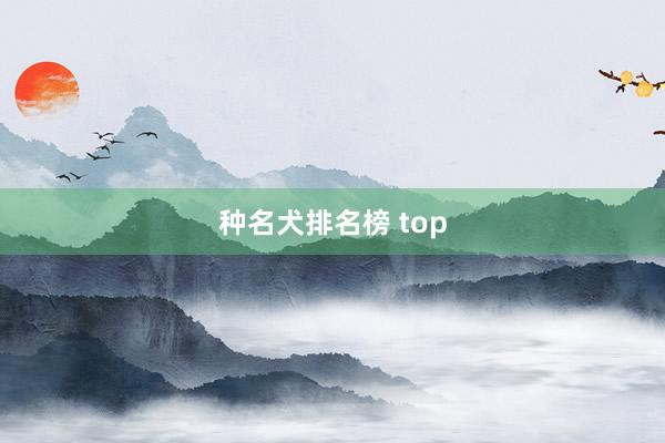 种名犬排名榜 top